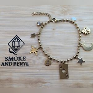 Custom Gold Charm Bracelet - Celestial - Alternative D047
